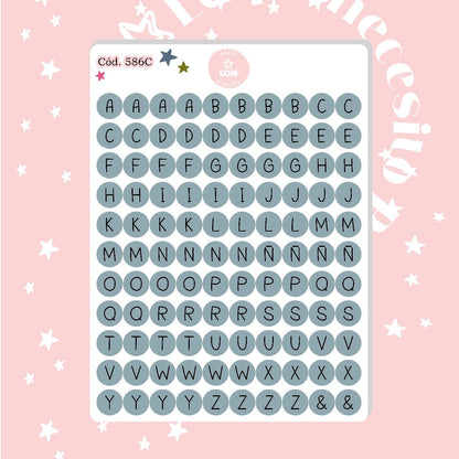 Sticker Letritas 1CM 586