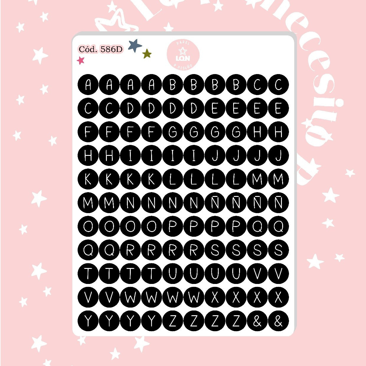 Sticker Letritas 1CM 586