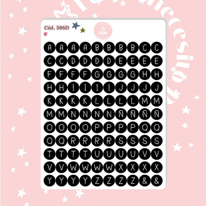 Sticker Letritas 1CM 586