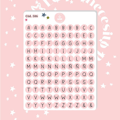 Sticker Letritas 1CM 586