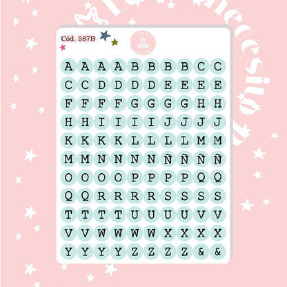 Sticker Letritas 1CM 587