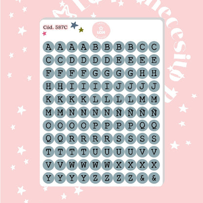 Sticker Letritas 1CM 587