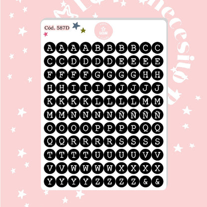 Sticker Letritas 1CM 587