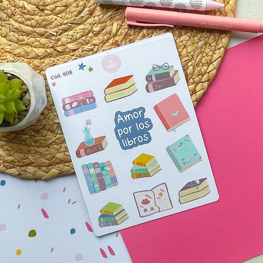 Sticker Amor por los libros 608