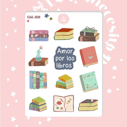 Sticker Amor por los libros 608