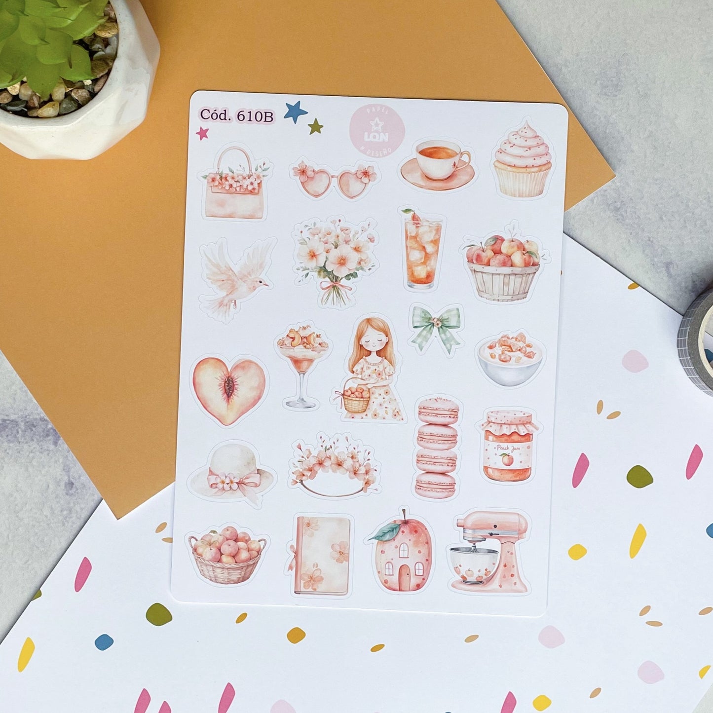 Sticker duraznos amados 610