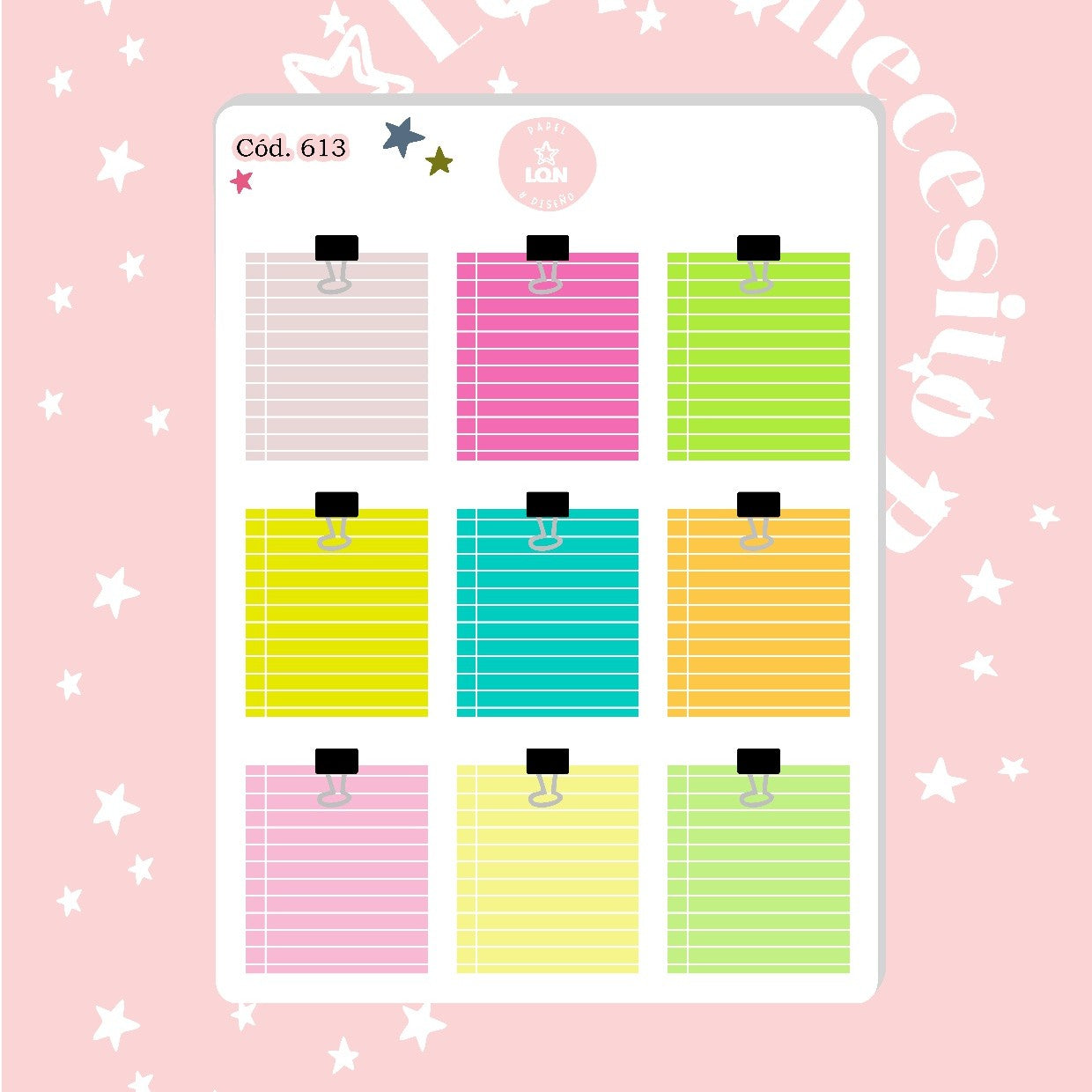 Pack sticker Esenciales para tu planner Summer P02 620/613