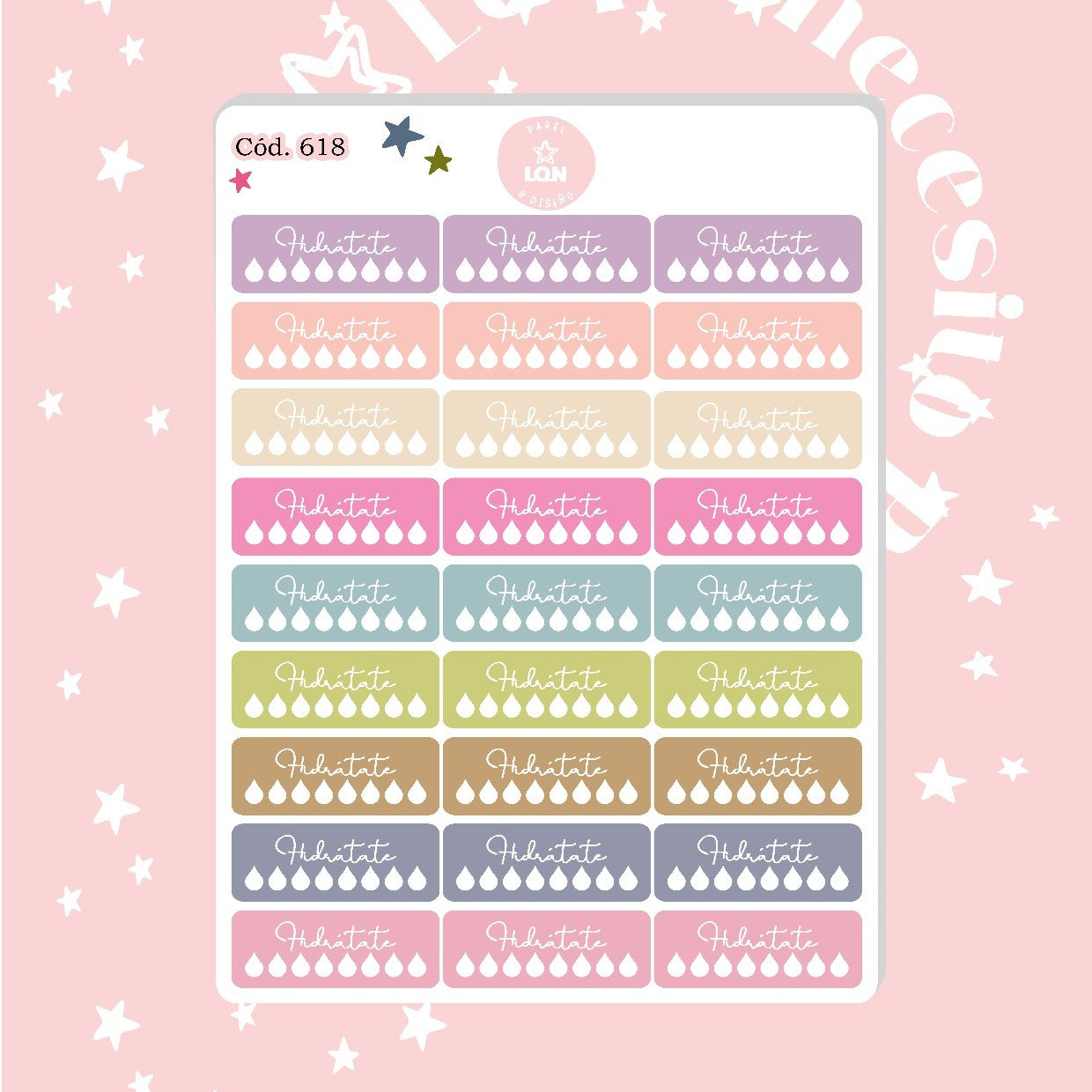 Pack sticker Esenciales para tu planner Bloom P01 618