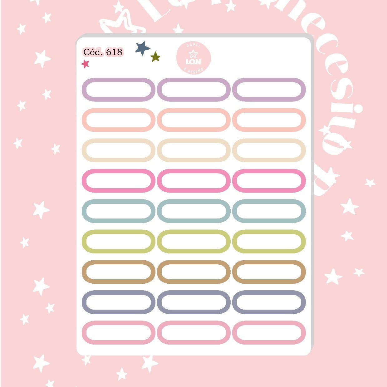 Pack sticker Esenciales para tu planner Bloom P01 618