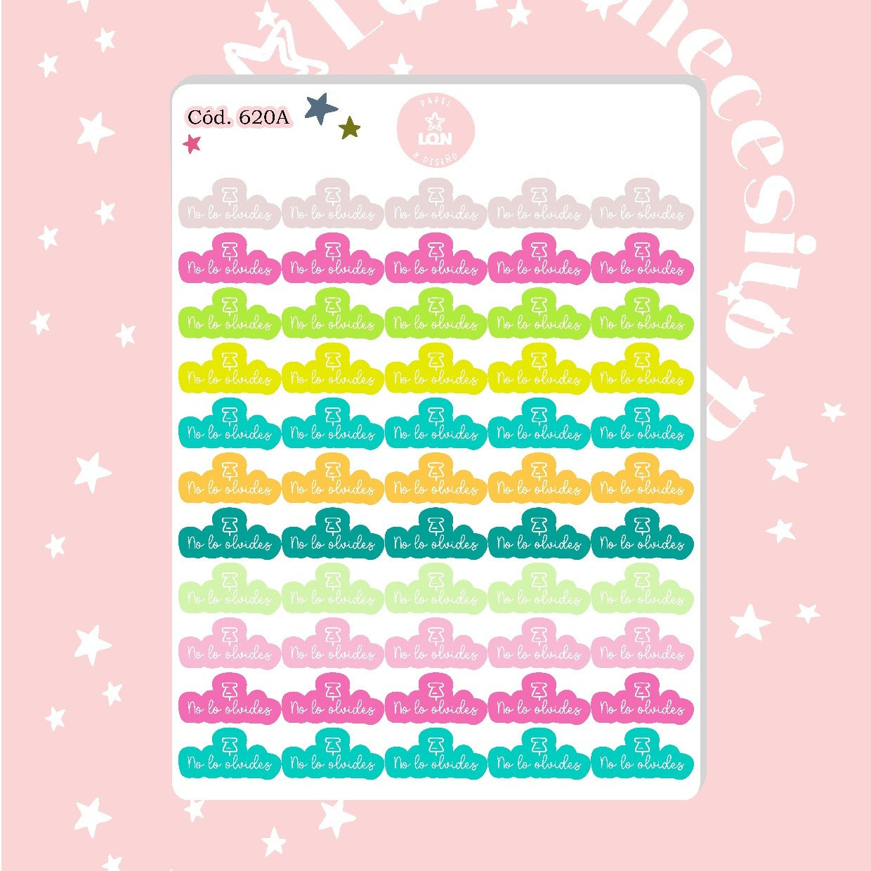 Pack sticker Esenciales para tu planner Summer P02 620/613