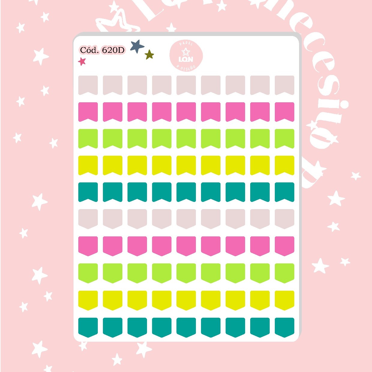 Pack sticker Esenciales para tu planner Summer P02 620/613