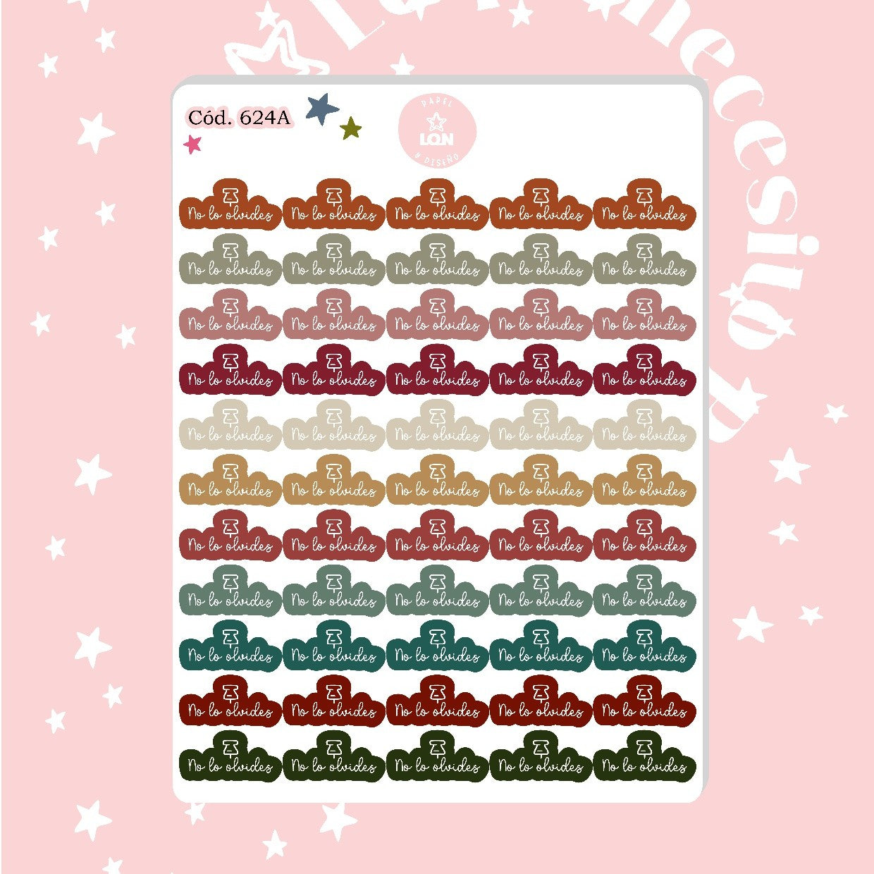Pack sticker Esenciales para tu planner Fall P02 624