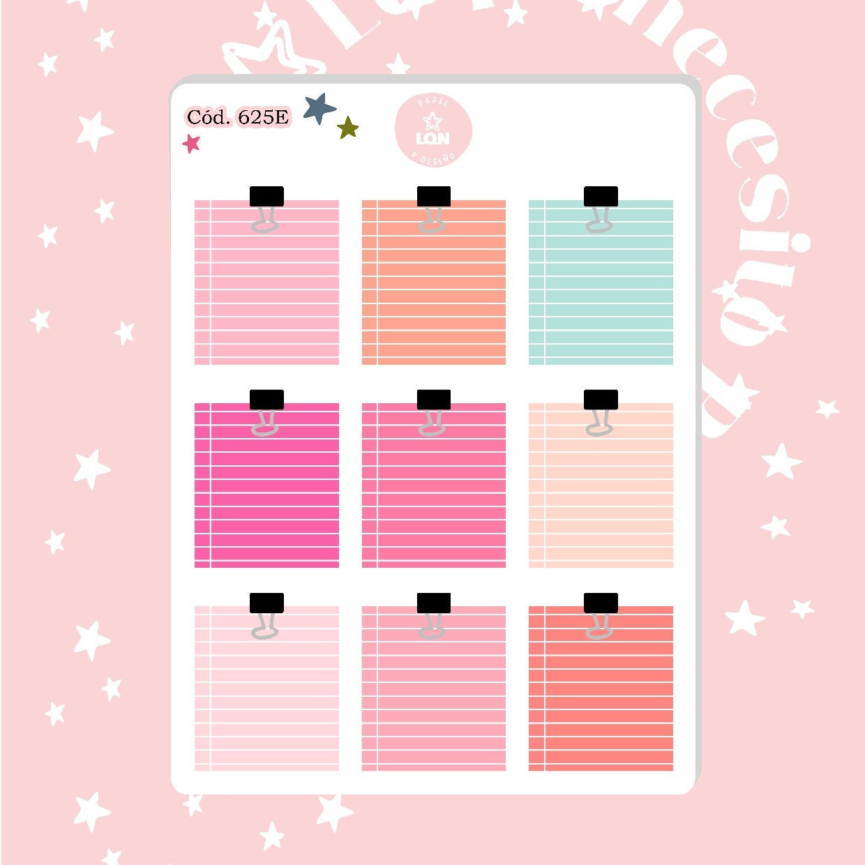 Pack sticker Esenciales para tu planner Wonderful P02 625