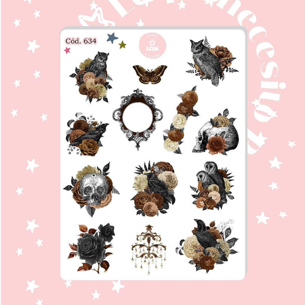 Sticker gothic halloween 634