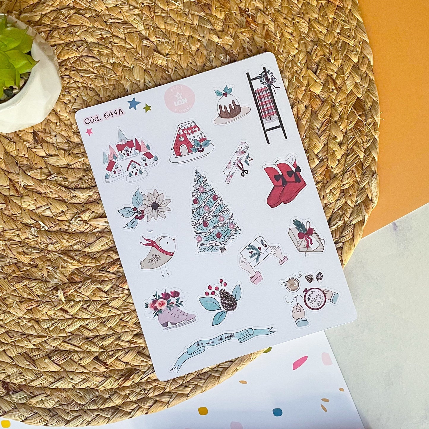 Sticker navidad año nuevo 644