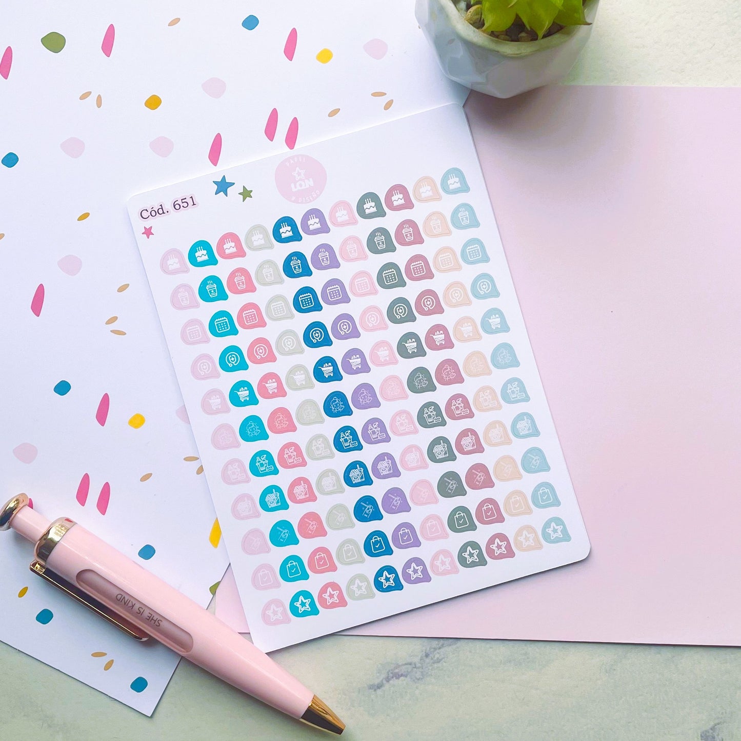 Sticker Iconos para tu planner 651