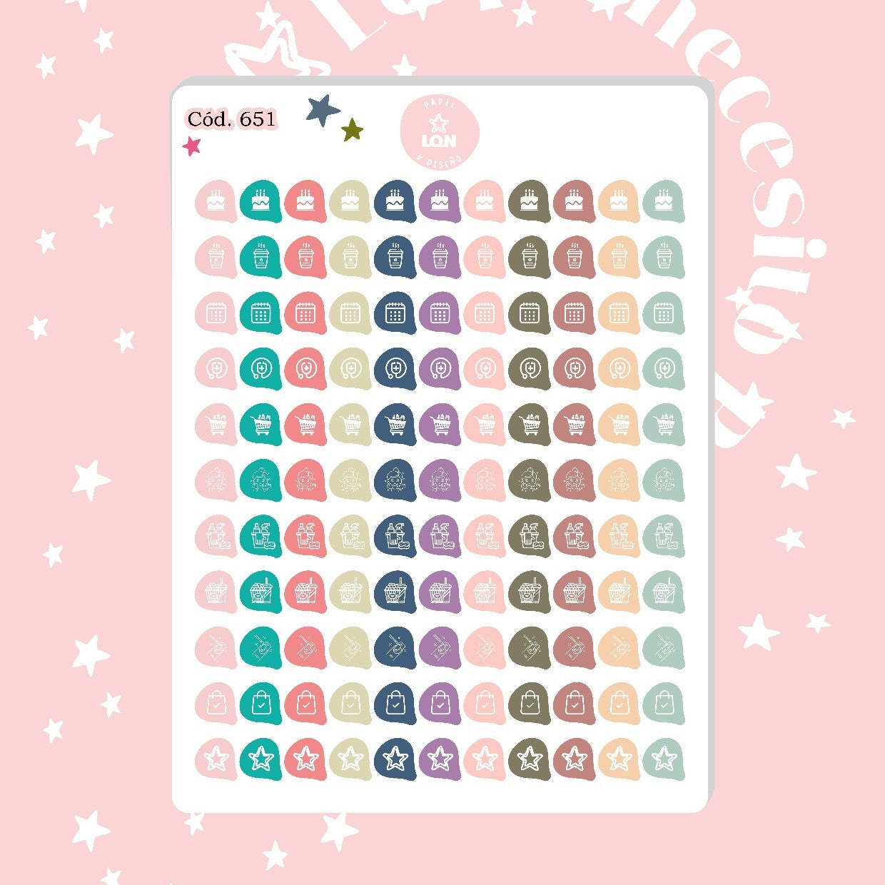 Sticker Iconos para tu planner 651