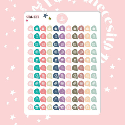 Sticker Iconos para tu planner 651