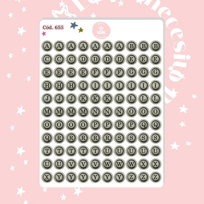 Sticker Letras vintage 655