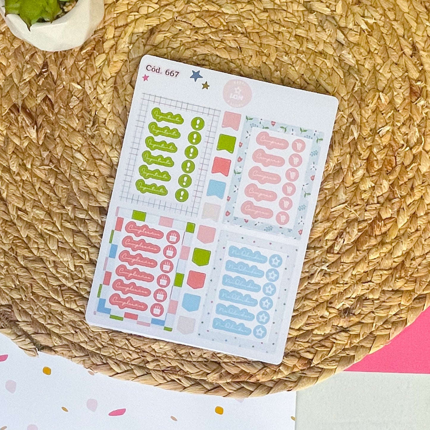 Sticker Básicos para tu planner 667/668/669