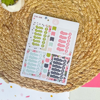 Sticker Básicos para tu planner 667/668/669