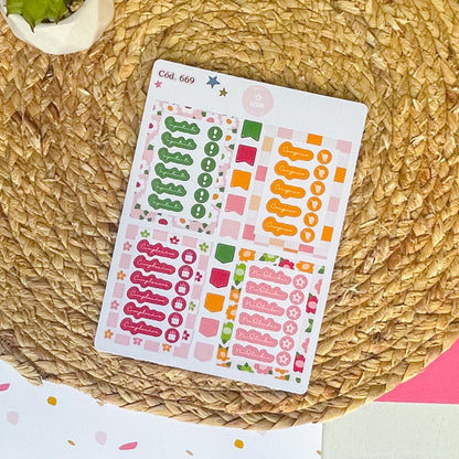 Sticker Básicos para tu planner 667/668/669