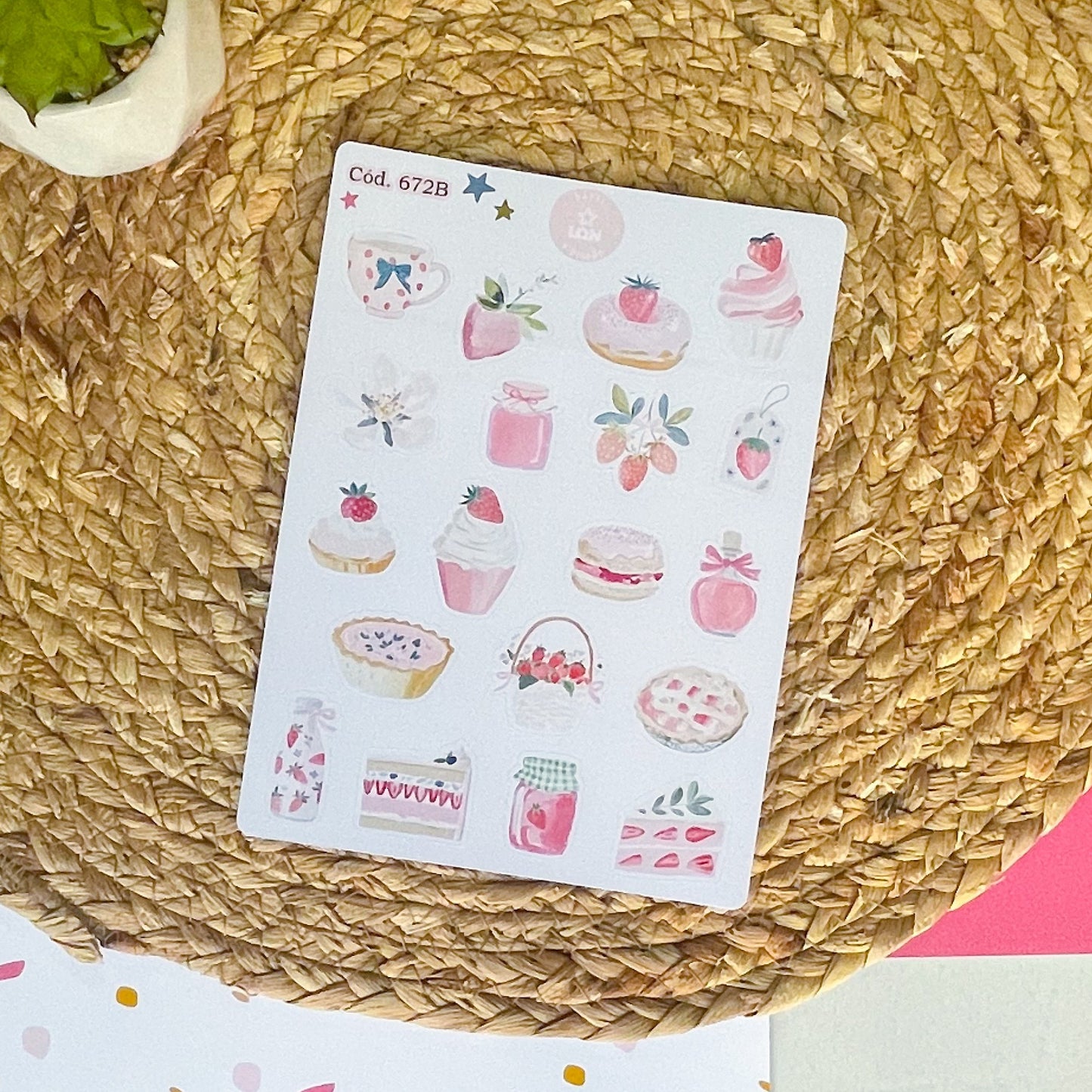 Sticker Frutillas y cocina 672