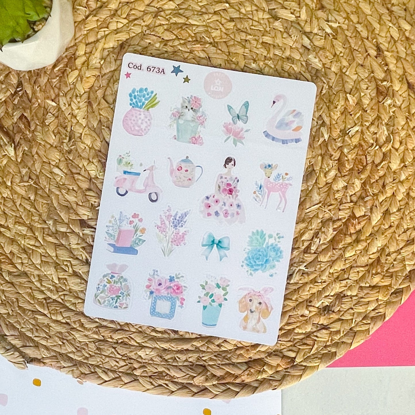 Sticker Floral y chicas 673