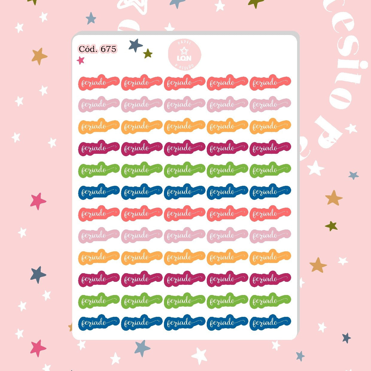 Sticker funcional feriados 675-676-677
