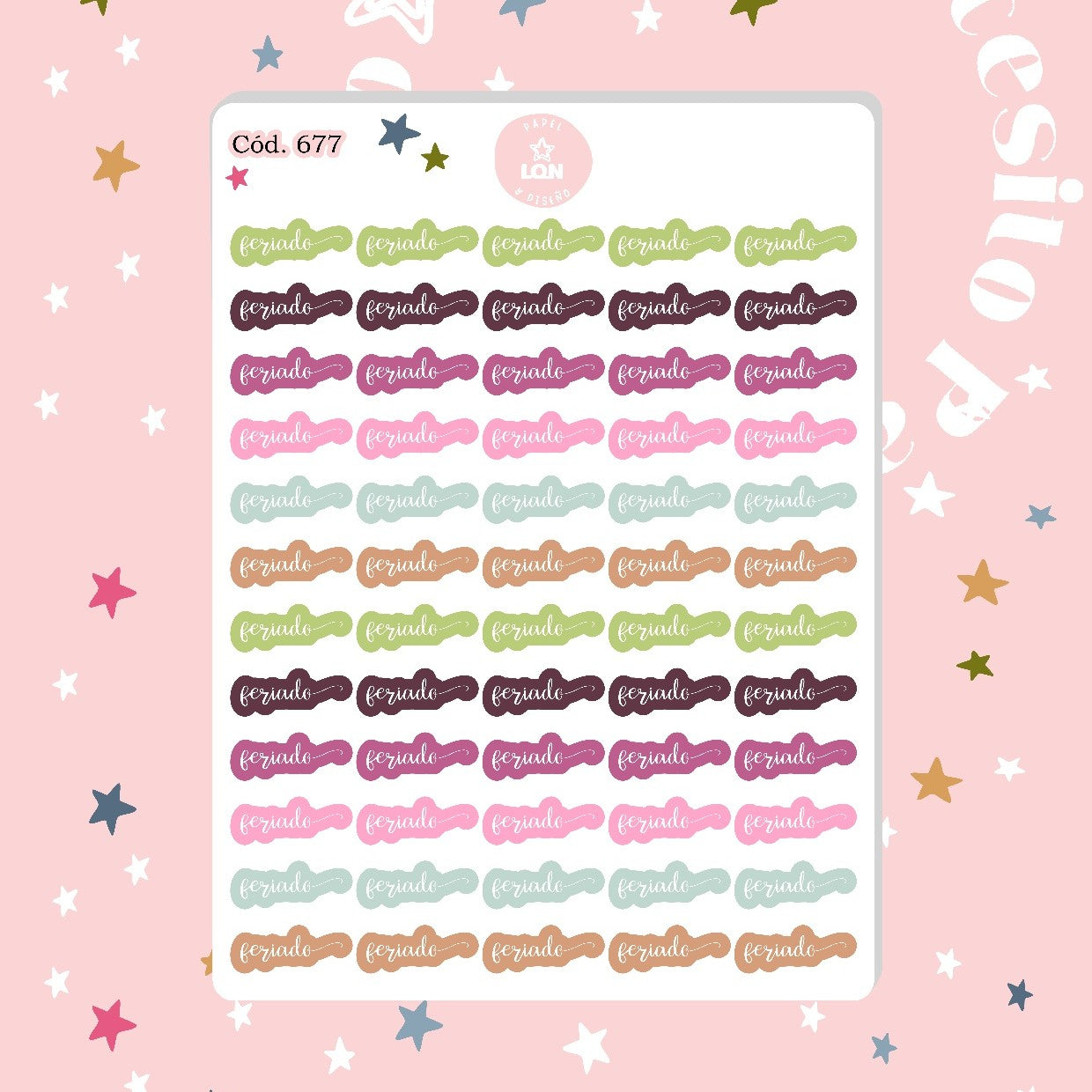 Sticker funcional feriados 675-676-677
