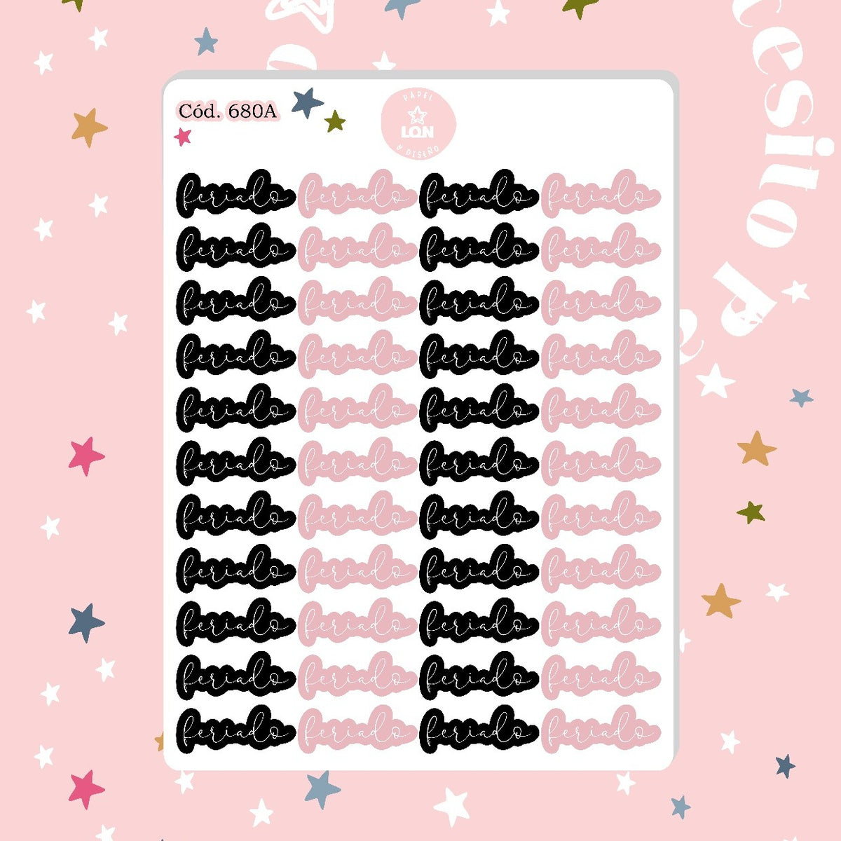 Sticker funcional feriados 680