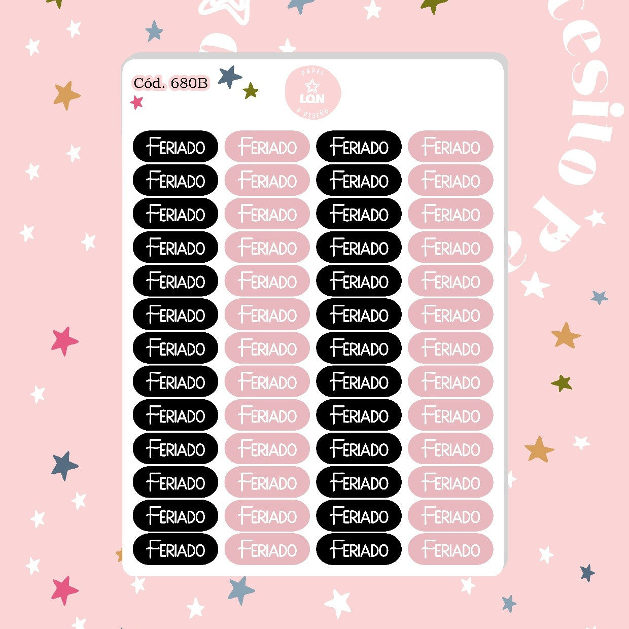 Sticker funcional feriados 680