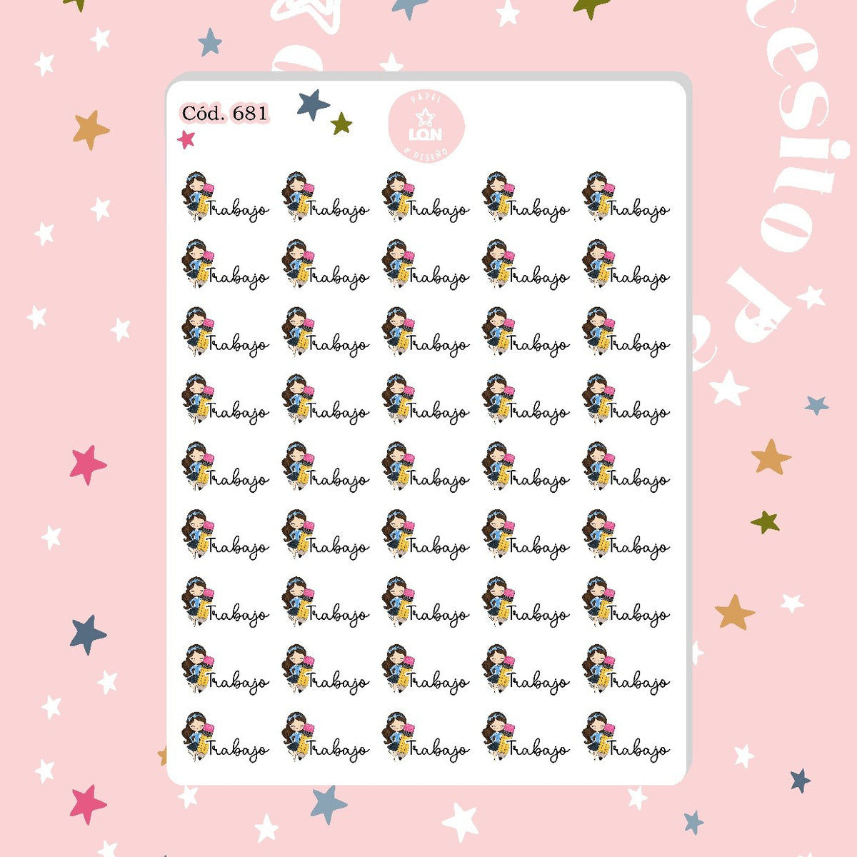Sticker Trabajo (docente) 681