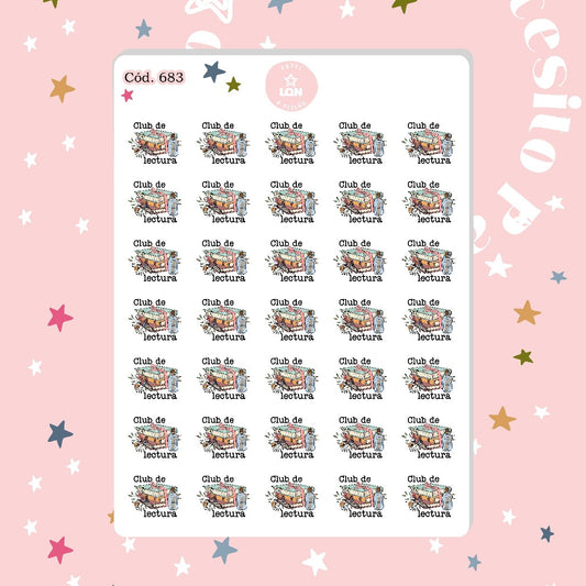 Sticker Club de lectura 683