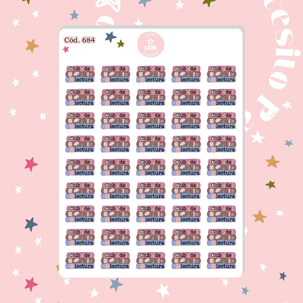Sticker Club de lectura 684