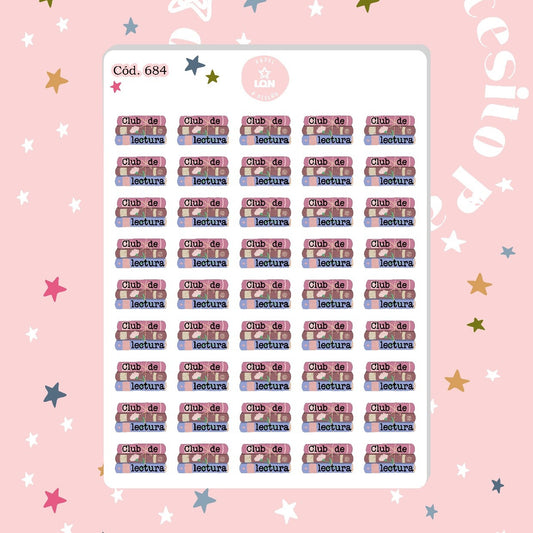 Sticker Club de lectura 684