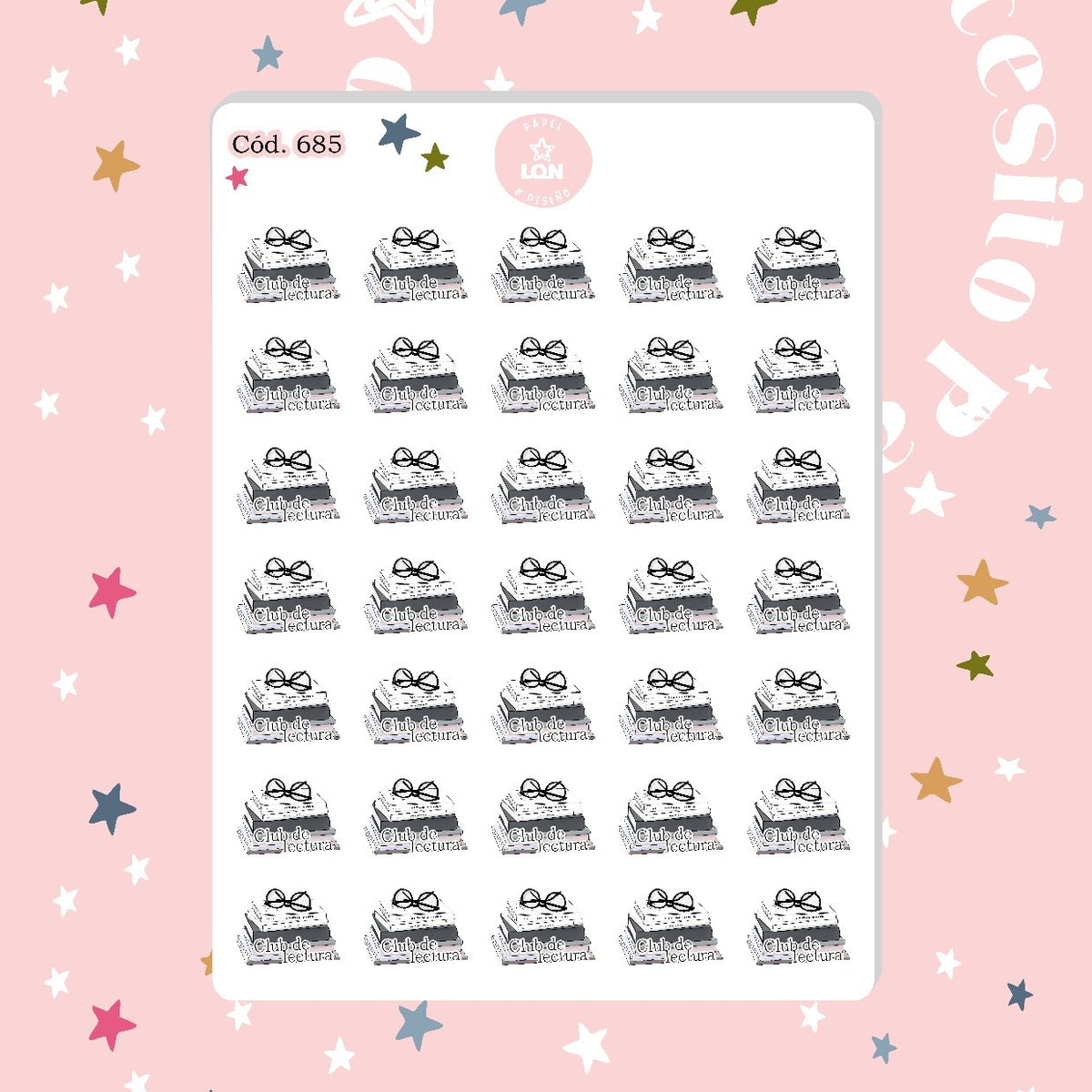 Sticker Club de lectura 685