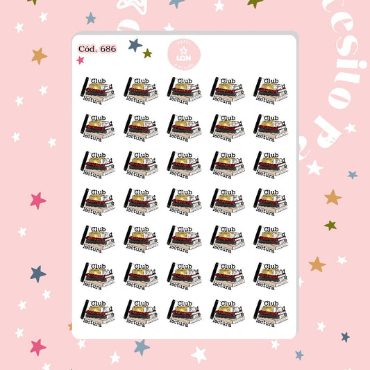 Sticker Club de lectura 686