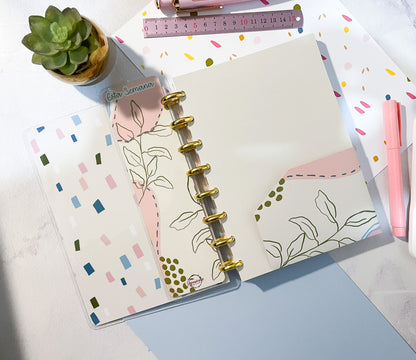 Cuaderno Discos abstracto botánico