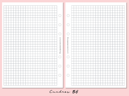 Insert B6 Puntos/líneas/cuadros/blancas