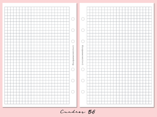 Insert B6 Puntos/líneas/cuadros