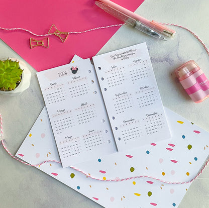 Insert A6 (Personal) Minni y mickey