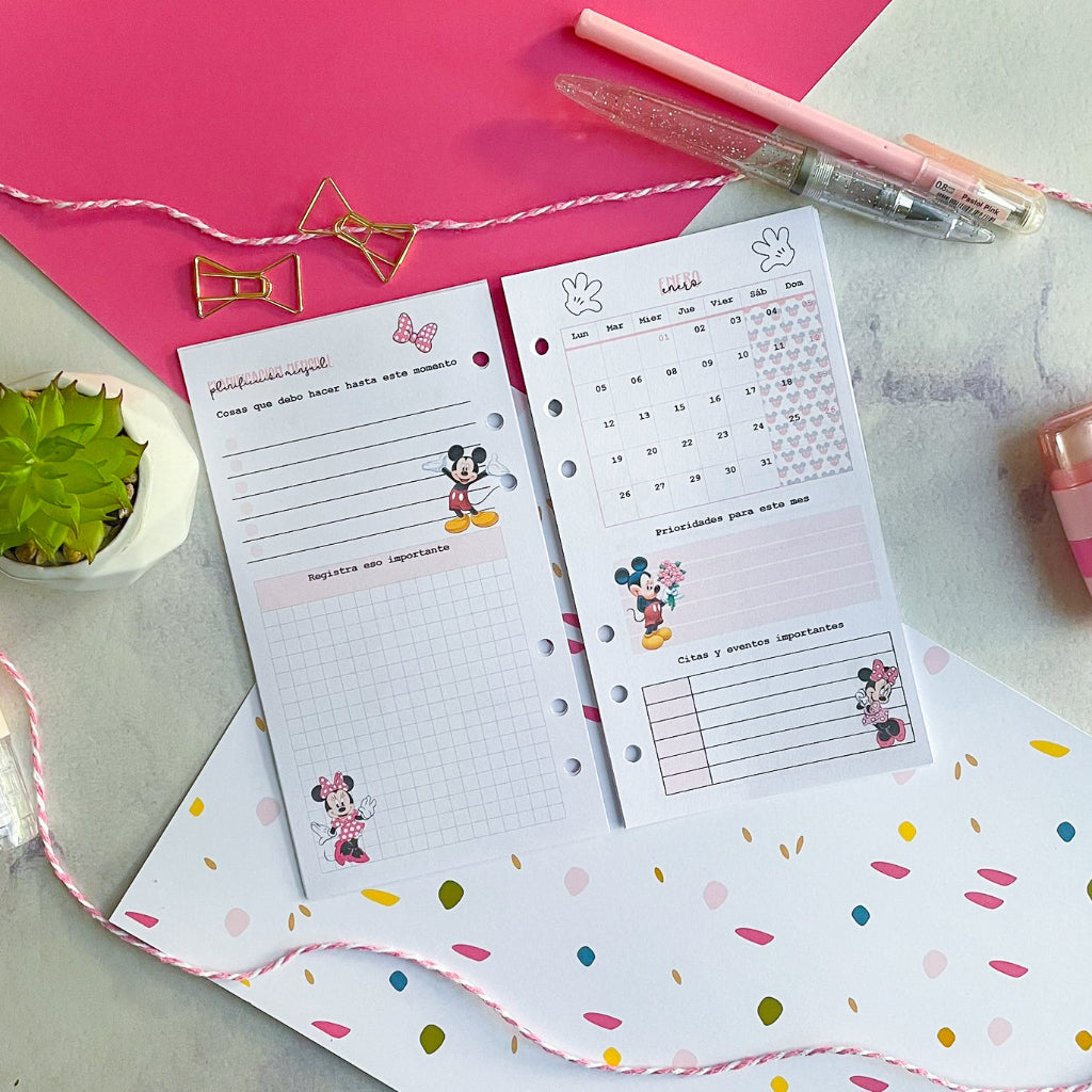 Insert A6 (Personal) Minni y mickey