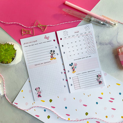 Insert A6 (Personal) Minni y mickey