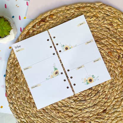 Insert A6 (Personal) Girasoles
