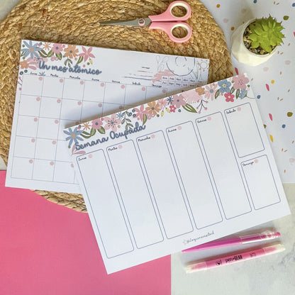 Pack Organizador escritorio "Pétalos que organizan sueños"