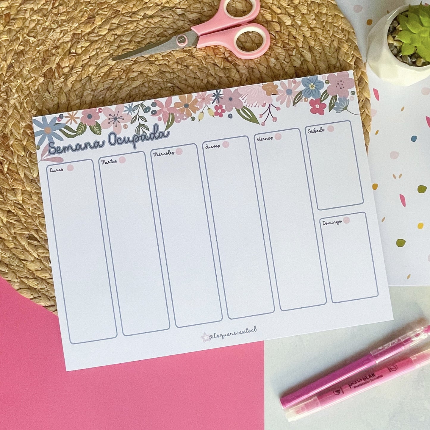 Pack Organizador escritorio "Pétalos que organizan sueños"