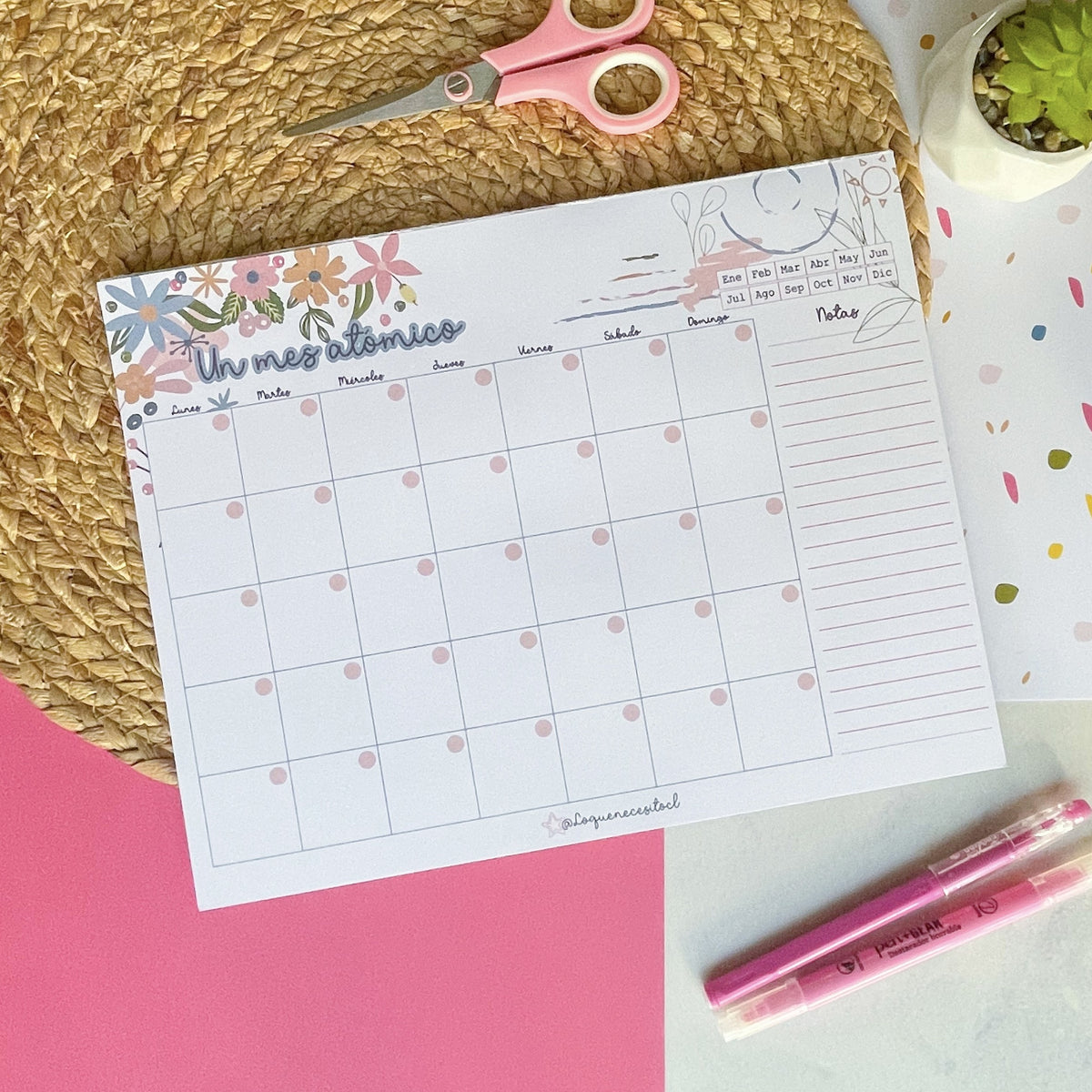 Pack Organizador escritorio "Pétalos que organizan sueños"