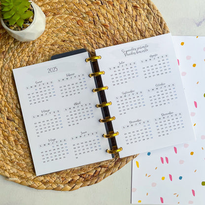 Cuaderno Discos negro con hojas