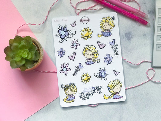 Sticker decorativo rapunzel